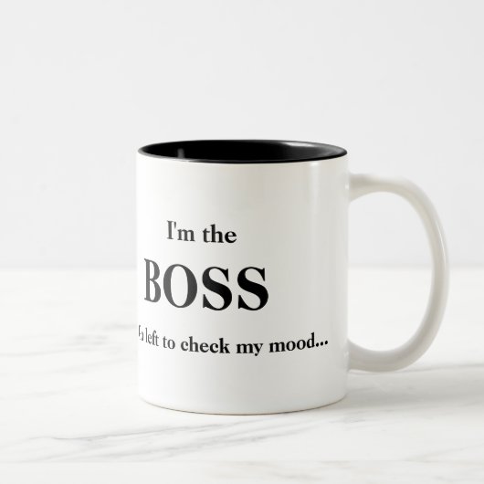 Ich bin der CHEF (1) Zweifarbige Tasse (Rechts)