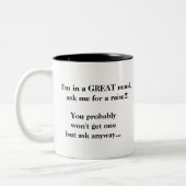 Ich bin der CHEF (1) Zweifarbige Tasse (Links)