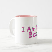 Ich bin der Chef 2 Zweifarbige Tasse (Vorderseite Links)