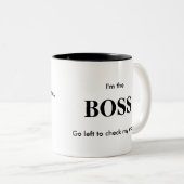 Ich bin der CHEF (2) Zweifarbige Tasse (VorderseiteRechts)