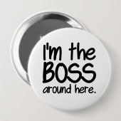 Ich bin der Chef Button (Vorne & Hinten)