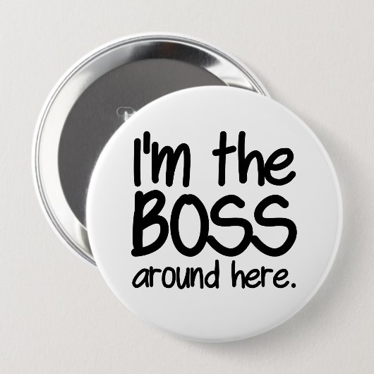Ich bin der Chef Button (Vorne & Hinten)