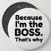 Ich bin der Chef Button (Vorne & Hinten)