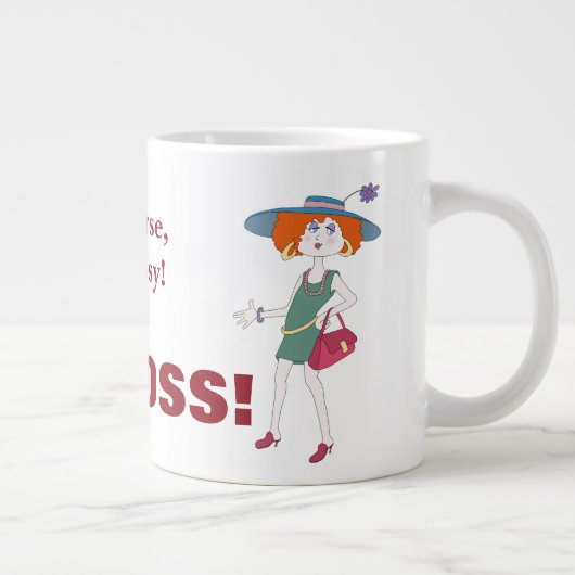 Ich bin der Chef Jumbo-Tasse (Rechts)