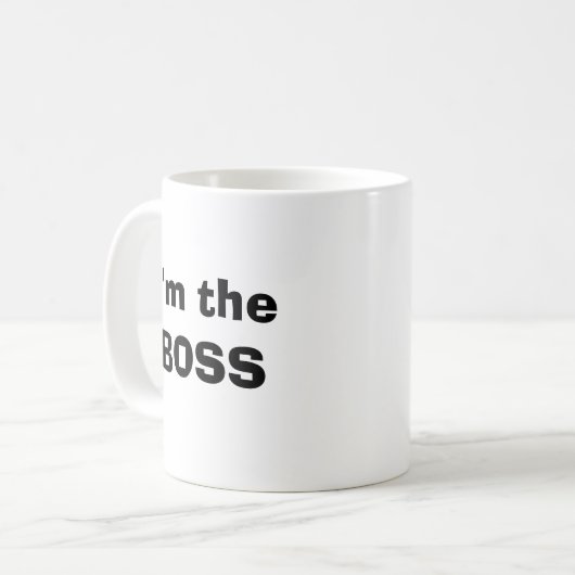 Ich bin der CHEF Kaffeetasse (Vorderseite Links)