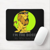 Ich bin der Chef-Löwe Mousepad (Mit Mouse)