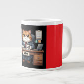 Ich bin der Chef - Lustiger Bürokatzenbecher Jumbo-Tasse (Vorderseite Rechts)