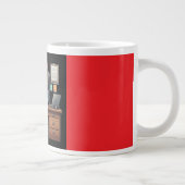 Ich bin der Chef - Lustiger Bürokatzenbecher Jumbo-Tasse (Rechts)
