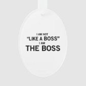 Ich bin der Chef Ornament (Vorderseite)