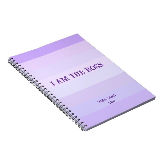 Ich bin der Chef Spiral Foto Notebook Notizblock (Rechte Seite)