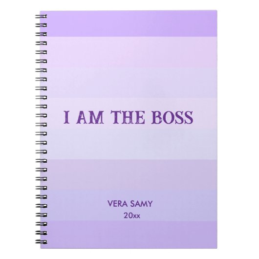 Ich bin der Chef Spiral Foto Notebook Notizblock (Vorderseite)