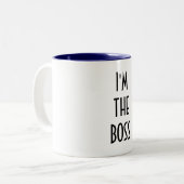 "Ich bin der CHEF" Tasse (Vorderseite Links)