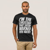 ICH BIN DER CHRISTLICHE SATAN WARNET DIR ÜBER T -  T-Shirt (Vorne ganz)