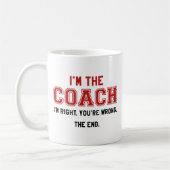 Ich bin der Coach Kaffeetasse (Links)