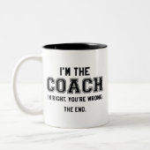 Ich bin der Coach Zweifarbige Tasse (Links)