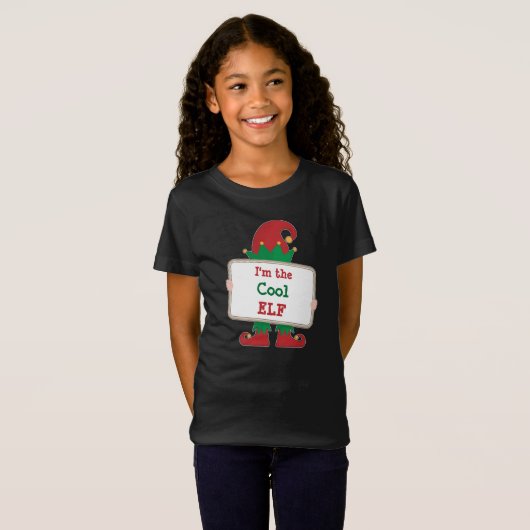 Ich bin der Coole Elf | Personalisierter Weihnacht T-Shirt (Vorne ganz)