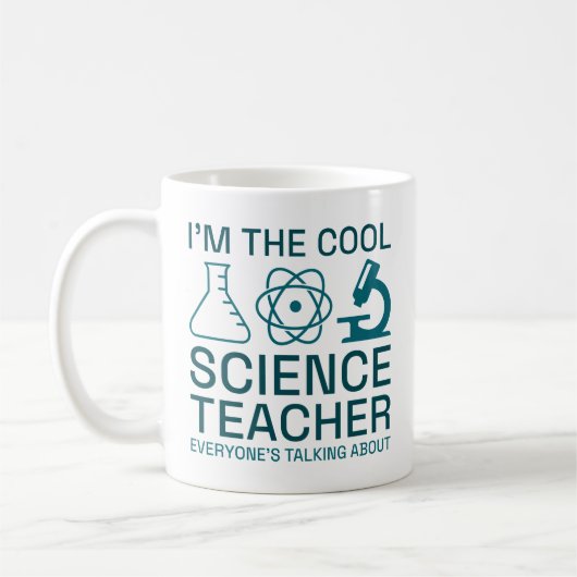 Ich bin der Coole Wissenschaftslehrer Kaffeetasse (Links)