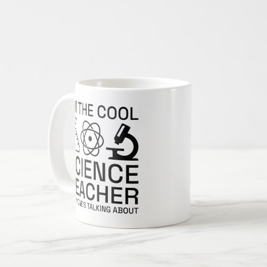 Ich bin der Coole Wissenschaftslehrer Kaffeetasse (Vorderseite Links)