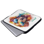 "Ich bin der Coolste Wasserfarbenfrohe Laptop-Sieb Laptopschutzhülle (Vorne Knopf)