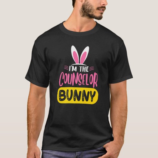 Ich bin der Counselor Bunny Rabbit Ears Egg Funny T-Shirt (Vorderseite)