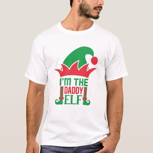 Ich bin der Daddy Elf Weihnachtsmann T-Shirt (Vorderseite)