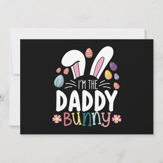 Ich bin der Daddy Vater Bunny Oaster Family Matchi Einladung (Vorderseite)