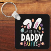 Ich bin der Daddy Vater Bunny Oaster Family Matchi Schlüsselanhänger (Vorderseite)