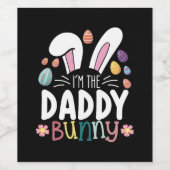 Ich bin der Daddy Vater Bunny Oaster Family Matchi Weinetikett (Einzelnes Label)
