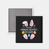 Ich bin der Databyse-Architekt Hase Lustiger Oster Magnet (Vorderseite/Rückseite)