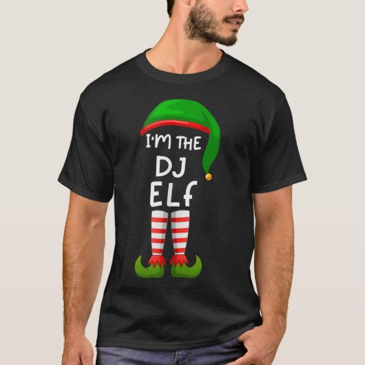 Ich bin der DJ Elf Funny Elf Familienmatch T-Shirt (Vorderseite)