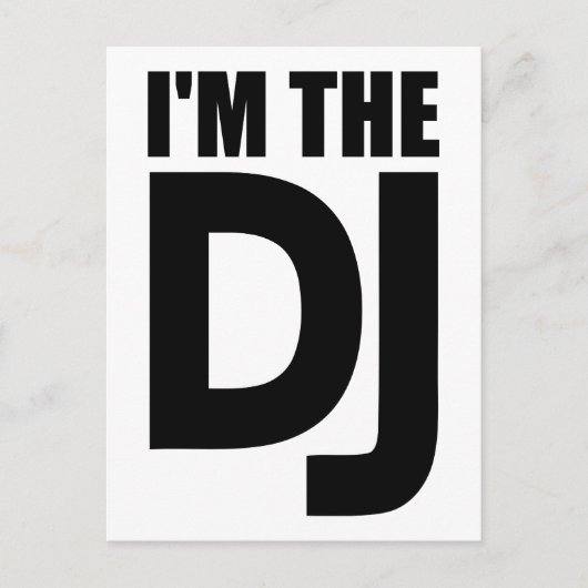 Ich bin der DJ Postkarte (Vorderseite)