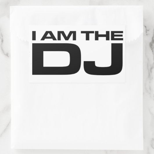 Ich bin der DJ Rechteckiger Aufkleber (Tasche)