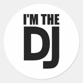 Ich bin der DJ Runder Aufkleber