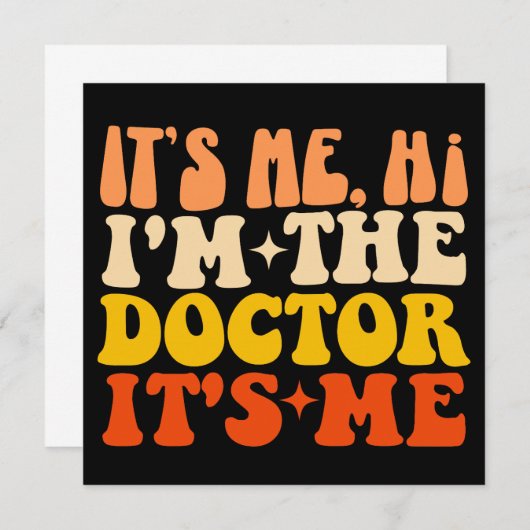 Ich bin der Doktor, ich bin's. Einladung (Vorne/Hinten)