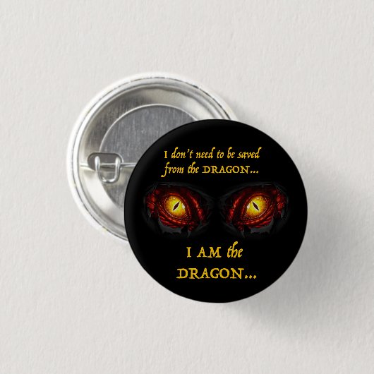 Ich bin der Drache Button (Vorne & Hinten)