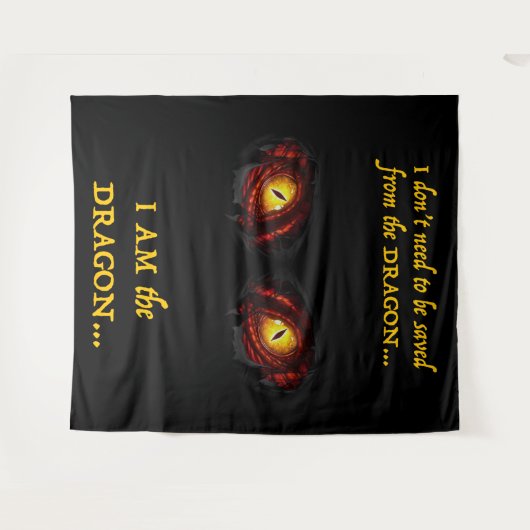 Ich bin der Drache Wandteppich (Vorderseite (Horizontal))