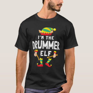Ich bin der Drummer Elf Matching Christmas Family  T-Shirt