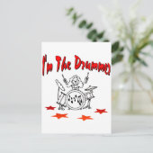 Ich bin der Drummer Postkarte (Stehend Vorderseite)
