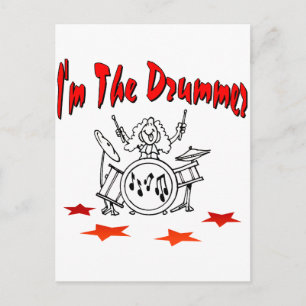 Ich bin der Drummer Postkarte
