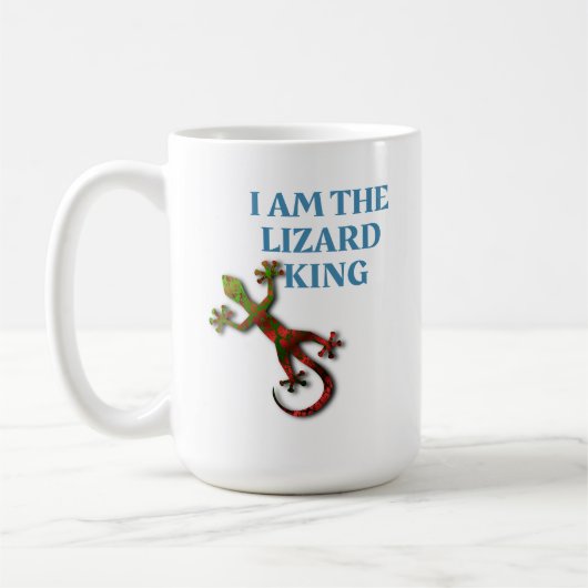 Ich bin der Eidechsen-König Gecko Lovers Mug Kaffeetasse (Links)