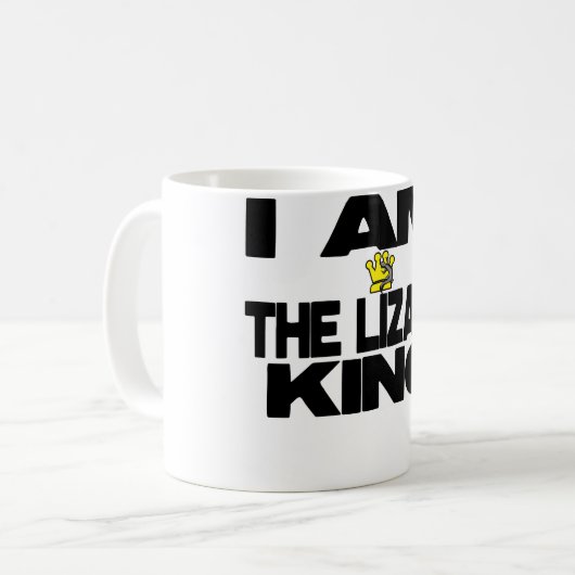 Ich bin der Eidechsen-König Kaffeetasse (Vorderseite Links)