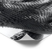 "Ich bin der Eidechsenkönig" Schwarz und Weiß Liza Poster (Ecke)