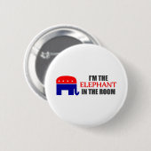 Ich bin der Elefant im Raum Button (Vorne & Hinten)