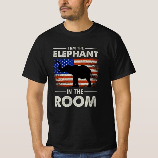 Ich bin der Elefant im Zimmergeschenk T-Shirt (Vorderseite)