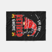 Ich bin der ermüdete Gnome Weihnachts-Ruhestand Gn Fleecedecke (Vorderseite (Horizontal))