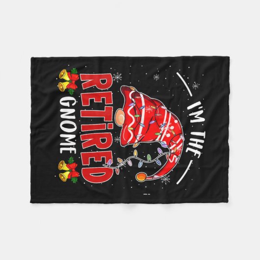 Ich bin der ermüdete Gnome Weihnachts-Ruhestand Gn Fleecedecke (Vorderseite (Horizontal))