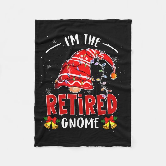 Ich bin der ermüdete Gnome Weihnachts-Ruhestand Gn Fleecedecke (Vorderseite)