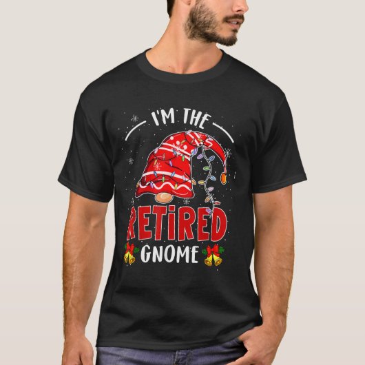 Ich bin der ermüdete Gnome Weihnachts-Ruhestand Gn T-Shirt (Vorderseite)