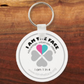 ICH BIN DER FACE Pink und Blue Schlüsselanhänger (Vorderseite)