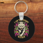 Ich bin der Feind in Harris Walz 2024 Schlüsselanhänger (Vorderseite)